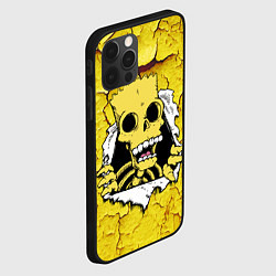 Чехол для iPhone 12 Pro Скелет Барта Симпсона разрывает штукатурку стены, цвет: 3D-черный — фото 2