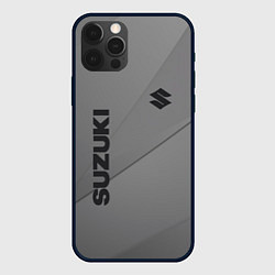 Чехол для iPhone 12 Pro Suzuki - серая абстракция, цвет: 3D-черный