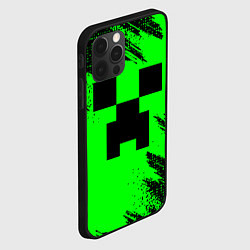 Чехол для iPhone 12 Pro Minecraft squares, цвет: 3D-черный — фото 2