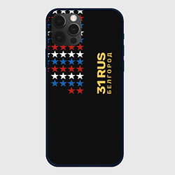 Чехол для iPhone 12 Pro 31 RUS Белгород, цвет: 3D-черный