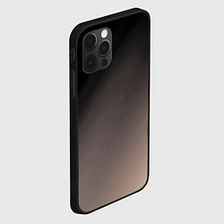 Чехол для iPhone 12 Pro Черный, серый бежевый градиент, цвет: 3D-черный — фото 2