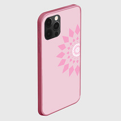 Чехол для iPhone 12 Pro Розовая геометрическая абстракция Круговой принт Б, цвет: 3D-малиновый — фото 2