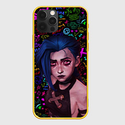Чехол для iPhone 12 Pro Jinx: Джинкс Паудер, цвет: 3D-желтый