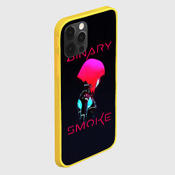 Чехол для iPhone 12 Pro Binary Smoke, цвет: 3D-желтый — фото 2