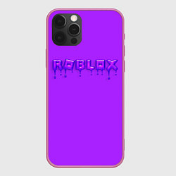 Чехол для iPhone 12 Pro Roblox неоновый с подтеками, цвет: 3D-малиновый