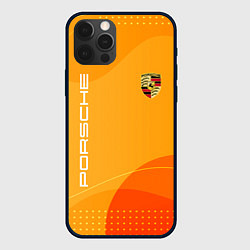 Чехол для iPhone 12 Pro Porsche Жёлтая абстракция, цвет: 3D-черный