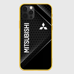 Чехол для iPhone 12 Pro Mitsubishi Карбон, цвет: 3D-желтый