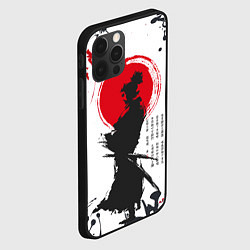 Чехол для iPhone 12 Pro Самурай на фоне солнца, цвет: 3D-черный — фото 2
