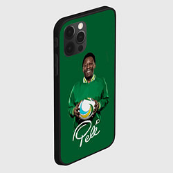 Чехол для iPhone 12 Pro Пеле PELE легенда футбола, цвет: 3D-черный — фото 2