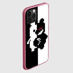 Чехол для iPhone 12 Pro Monokuma pixel, цвет: 3D-малиновый — фото 2