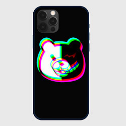 Чехол для iPhone 12 Pro Danganronpa glitch monokuma, цвет: 3D-черный