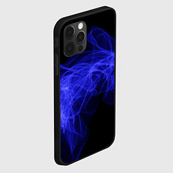 Чехол для iPhone 12 Pro Синяя звуковая волна, цвет: 3D-черный — фото 2