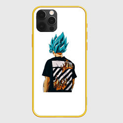 Чехол для iPhone 12 Pro Son Goku Dragon ball, цвет: 3D-желтый