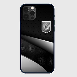 Чехол для iPhone 12 Pro Russia - black & white, цвет: 3D-черный