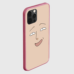 Чехол для iPhone 12 Pro One Punch man Saitama face, цвет: 3D-малиновый — фото 2