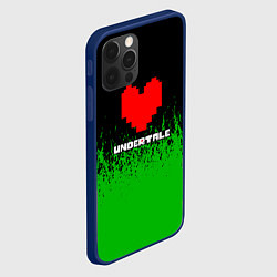 Чехол для iPhone 12 Pro Undertale - зеленая трава, цвет: 3D-тёмно-синий — фото 2