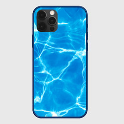 Чехол для iPhone 12 Pro Разводы на водной поверхности, цвет: 3D-тёмно-синий