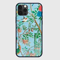 Чехол для iPhone 12 Pro Райский сад в стиле gucci, цвет: 3D-черный