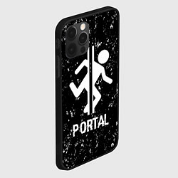 Чехол для iPhone 12 Pro Portal glitch на темном фоне, цвет: 3D-черный — фото 2