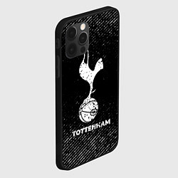 Чехол для iPhone 12 Pro Tottenham с потертостями на темном фоне, цвет: 3D-черный — фото 2