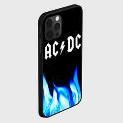 Чехол для iPhone 12 Pro AC DC blue fire, цвет: 3D-черный — фото 2