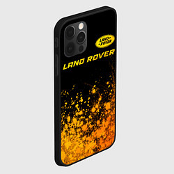 Чехол для iPhone 12 Pro Land Rover - gold gradient: символ сверху, цвет: 3D-черный — фото 2