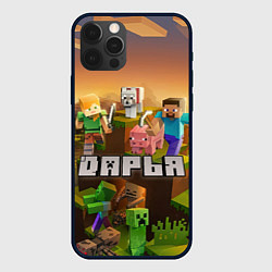Чехол для iPhone 12 Pro Дарья Minecraft, цвет: 3D-черный