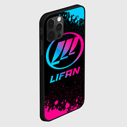 Чехол для iPhone 12 Pro Lifan - neon gradient, цвет: 3D-черный — фото 2