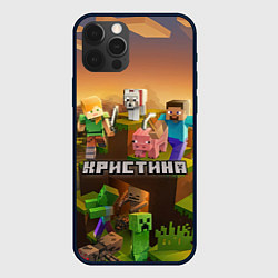 Чехол для iPhone 12 Pro Кристина Minecraft, цвет: 3D-черный