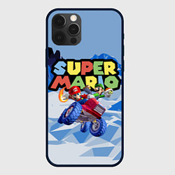 Чехол для iPhone 12 Pro Марио и Луиджи гонщики - Super Mario, цвет: 3D-черный