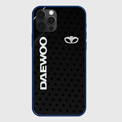 Чехол для iPhone 12 Pro Daewoo Карбон, цвет: 3D-тёмно-синий