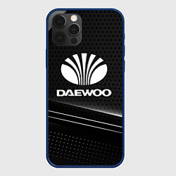 Чехол для iPhone 12 Pro Daewoo Абстракция, цвет: 3D-тёмно-синий