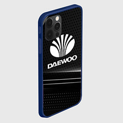 Чехол для iPhone 12 Pro Daewoo Абстракция, цвет: 3D-тёмно-синий — фото 2