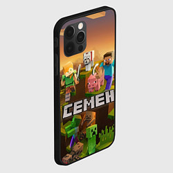 Чехол для iPhone 12 Pro Семен Minecraft, цвет: 3D-черный — фото 2