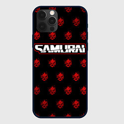 Чехол для iPhone 12 Pro Самурай - Киберпанк - Они, цвет: 3D-черный