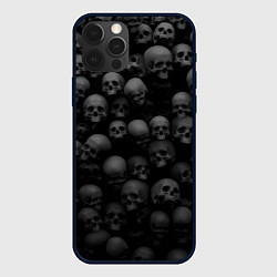 Чехол для iPhone 12 Pro Композиция из черепов - Dark, цвет: 3D-черный