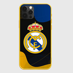 Чехол для iPhone 12 Pro Real madrid Абстракция, цвет: 3D-желтый