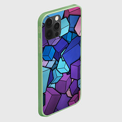 Чехол для iPhone 12 Pro Цветные кубы, цвет: 3D-салатовый — фото 2