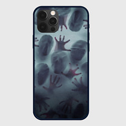 Чехол для iPhone 12 Pro Scary faces trying to get out, цвет: 3D-черный