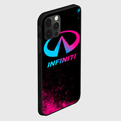 Чехол для iPhone 12 Pro Infiniti - neon gradient, цвет: 3D-черный — фото 2