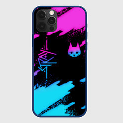 Чехол для iPhone 12 Pro Stray neon, цвет: 3D-тёмно-синий