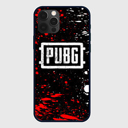 Чехол для iPhone 12 Pro PUBG white grunge, цвет: 3D-черный