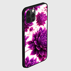 Чехол для iPhone 12 Pro Яркие цветочные бутоны, цвет: 3D-черный — фото 2