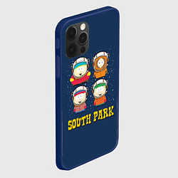 Чехол для iPhone 12 Pro South park космонавты, цвет: 3D-тёмно-синий — фото 2