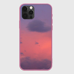 Чехол для iPhone 12 Pro Розовая туча, цвет: 3D-малиновый