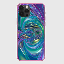 Чехол для iPhone 12 Pro Плазма фон, цвет: 3D-малиновый