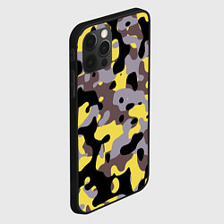 Чехол для iPhone 12 Pro Камуфляж Yellow Stinger, цвет: 3D-черный — фото 2
