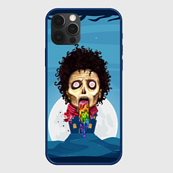 Чехол для iPhone 12 Pro Зомби с радугой, цвет: 3D-тёмно-синий