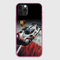 Чехол для iPhone 12 Pro Porsche - racing team - motorsport, цвет: 3D-малиновый
