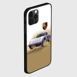 Чехол для iPhone 12 Pro Porsche - гонки в пустыне, цвет: 3D-черный — фото 2